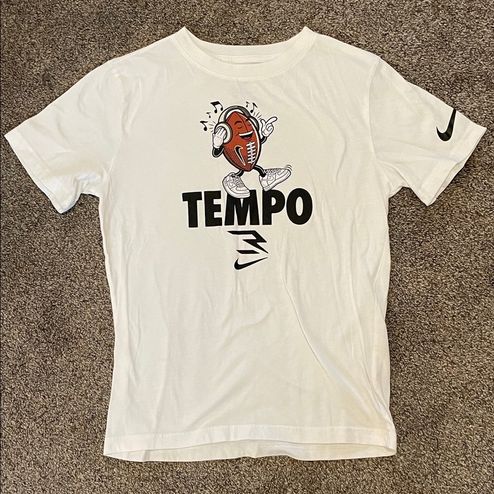 Nike White T-Shirt with Football Graphic